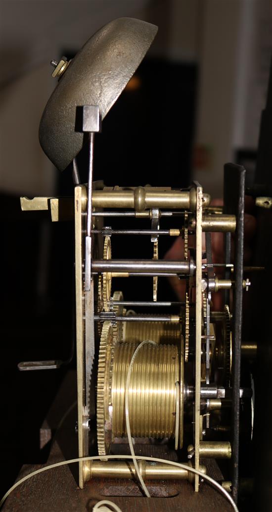 An early 19th century oak longcase clock, by Jno. Wilson of Peterboro, H.214cm
